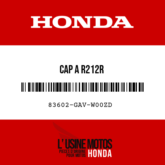 image de 83602-GAV-W00ZD CAP A R212R