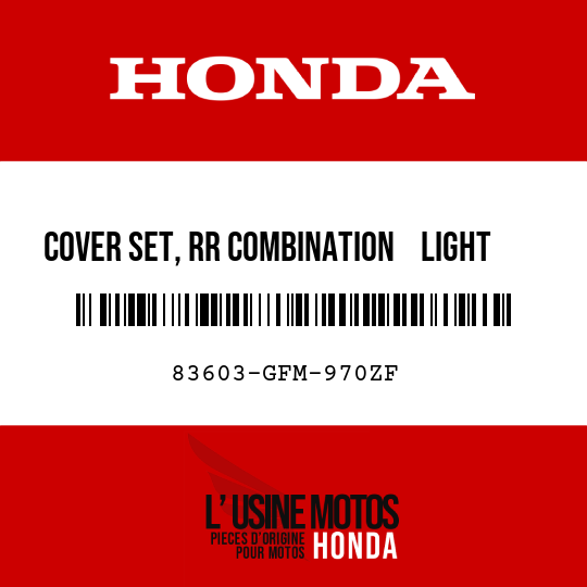 image de 83603-GFM-970ZF COVER SET, RR COMBINATION    LIGHT (WL) R264C (R264C CANDY LUCID RED)