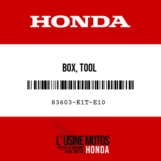 image de 83603-K1T-E10 BOX, TOOL