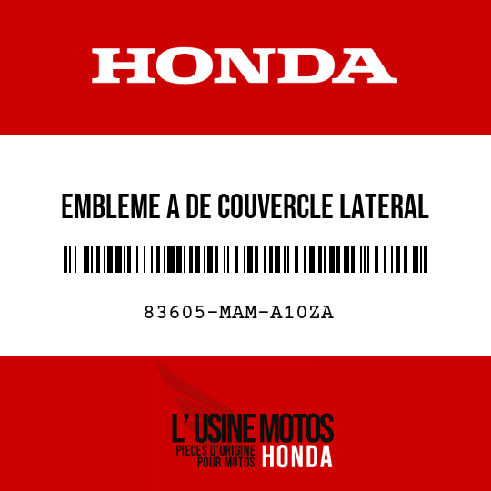 image de 83605-MAM-A10ZA EMBLEME A DE COUVERCLE LATERAL TYPE10 