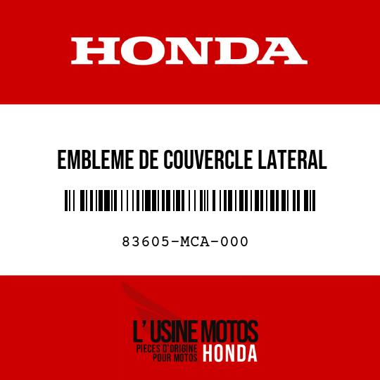 image de 83605-MCA-000 EMBLEME DE COUVERCLE LATERAL