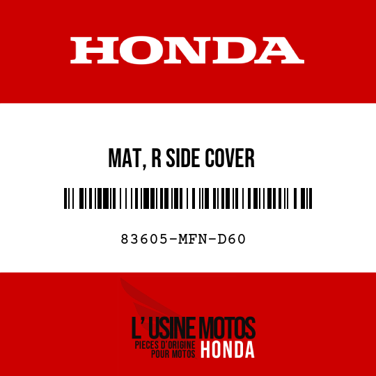image de 83605-MFN-D60 MAT, R SIDE COVER