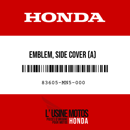 image de 83605-MN5-000 EMBLEM, SIDE COVER (A)