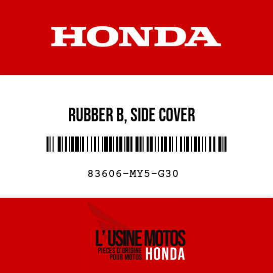 image de 83606-MY5-G30 RUBBER B, SIDE COVER