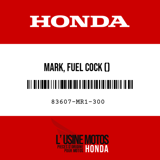 image de 83607-MR1-300 MARK, FUEL COCK ()