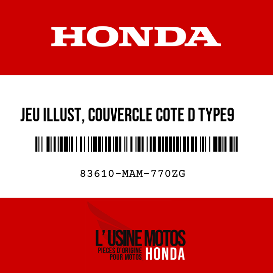 image de 83610-MAM-770ZG JEU ILLUST, COUVERCLE COTE D TYPE9