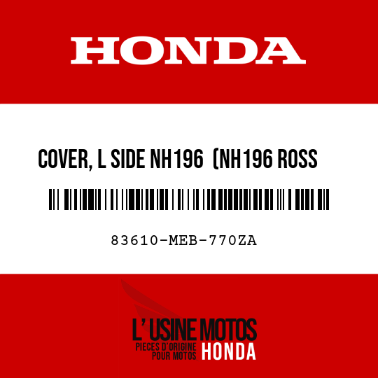 image de 83610-MEB-770ZA COVER, L SIDE NH196  (NH196 ROSS WHITE)