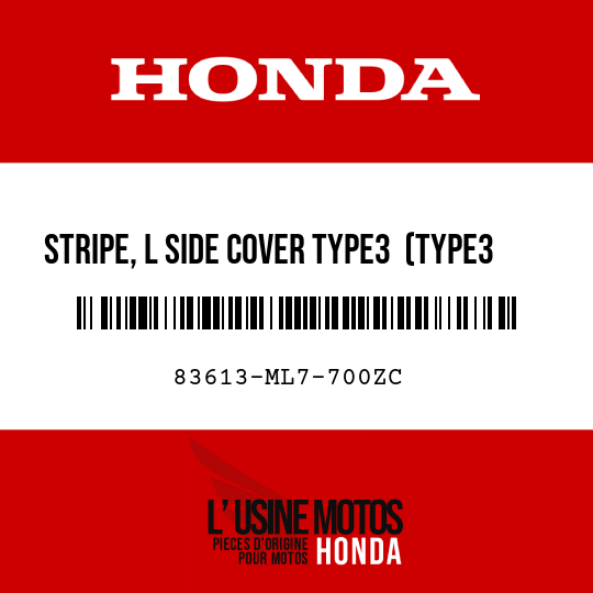 image de 83613-ML7-700ZC STRIPE, L SIDE COVER TYPE3  (TYPE3 )