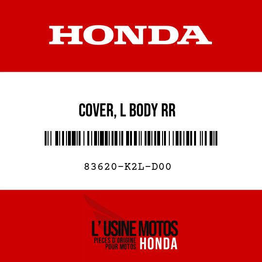 image de 83620-K2L-D00 COVER, L BODY RR