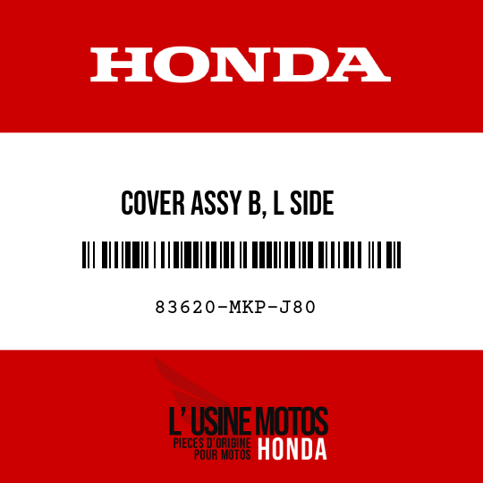 image de 83620-MKP-J80 COVER ASSY B, L SIDE