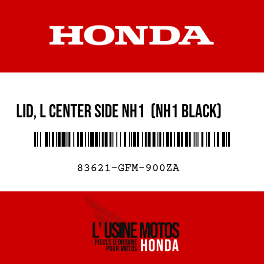 image de 83621-GFM-900ZA LID, L CENTER SIDE NH1  (NH1 BLACK)