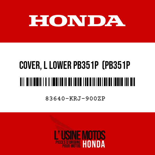 image de 83640-KRJ-900ZP COVER, L LOWER PB351P  (PB351P PEARL MONTANA BLUE)