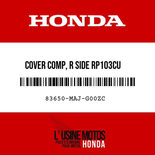 image de 83650-MAJ-G00ZC COVER COMP, R SIDE RP103CU  (RP103CU CANDY TROPICAL NIGHT PURPLE-U)