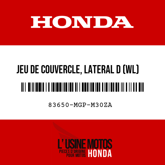 image de 83650-MGP-M30ZA JEU DE COUVERCLE, LATERAL D (WL) TYPE1