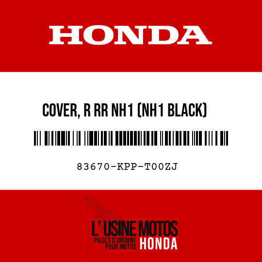 image de 83670-KPP-T00ZJ COVER, R RR NH1 (NH1 BLACK)