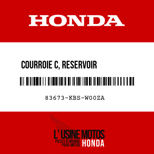 image de 83673-KBS-W00ZA COURROIE C, RESERVOIR         D'ESSENCE G () TYPE1