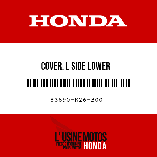 image de 83690-K26-B00 COVER, L SIDE LOWER