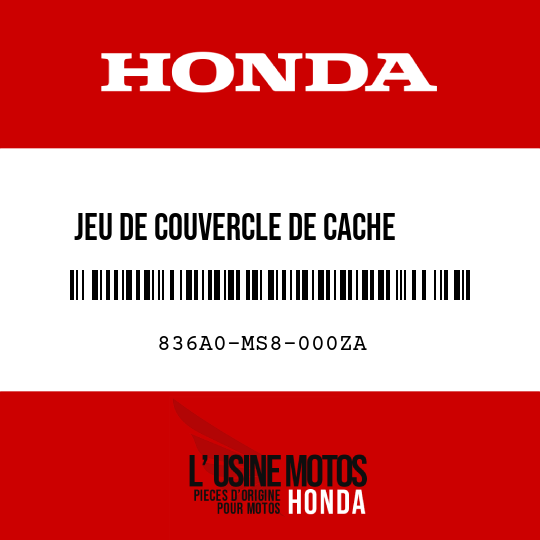 image de 836A0-MS8-000ZA JEU DE COUVERCLE DE CACHE     LATERAL (WL) NH138 