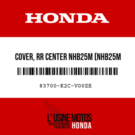image de 83700-K2C-V00ZE COVER, RR CENTER NHB25M (NHB25M POSEIDON BLACK METALLIC)