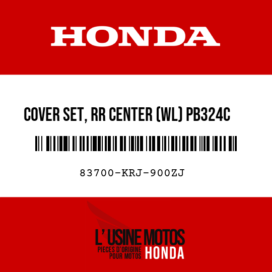 image de 83700-KRJ-900ZJ COVER SET, RR CENTER (WL) PB324C  (PB324C CANDY XENON BLUE)