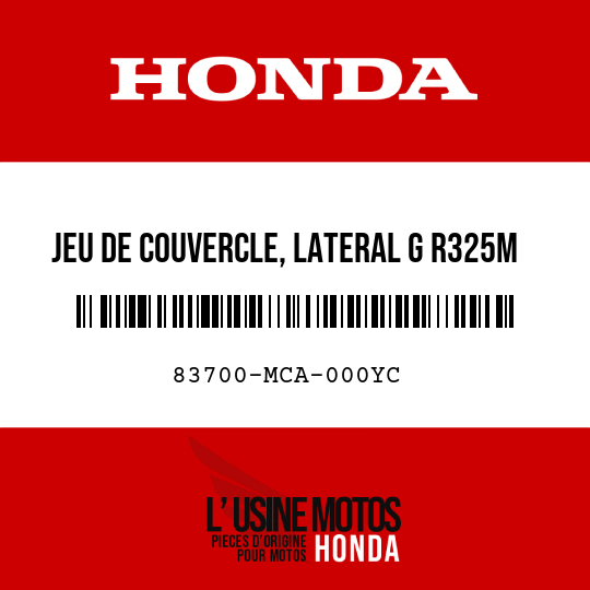 image de 83700-MCA-000YC JEU DE COUVERCLE, LATERAL G R325M 