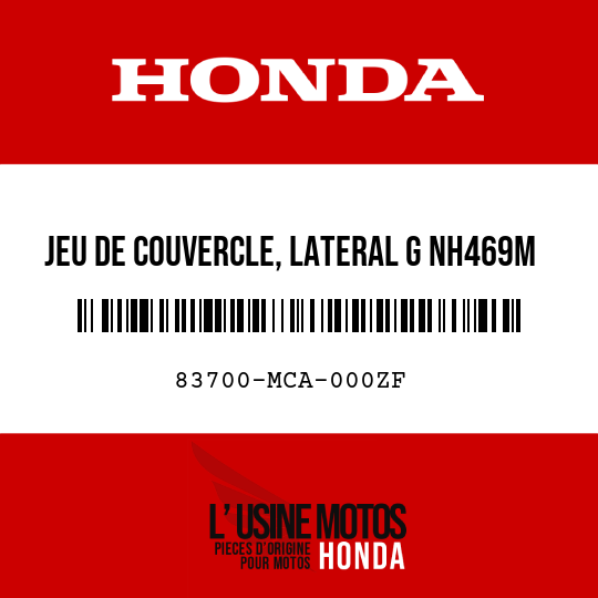 image de 83700-MCA-000ZF JEU DE COUVERCLE, LATERAL G NH469M