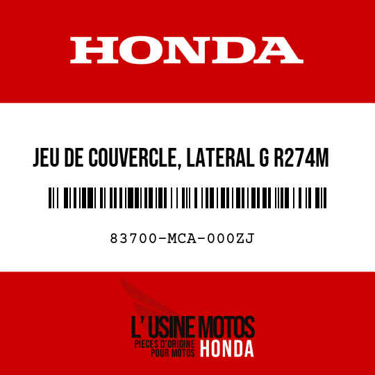 image de 83700-MCA-000ZJ JEU DE COUVERCLE, LATERAL G R274M
