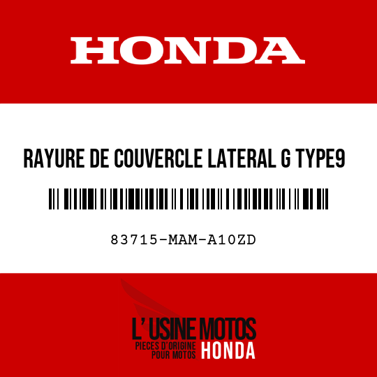 image de 83715-MAM-A10ZD RAYURE DE COUVERCLE LATERAL G TYPE9 
