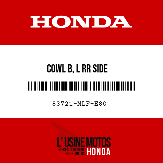 image de 83721-MLF-E80 COWL B, L RR SIDE