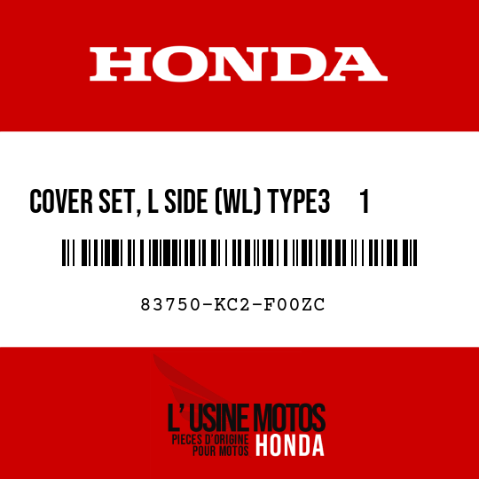 image de 83750-KC2-F00ZC COVER SET, L SIDE (WL) TYPE3     1  (TYPE3     1 )