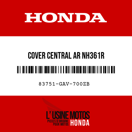 image de 83751-GAV-700ZB COVER CENTRAL AR NH361R