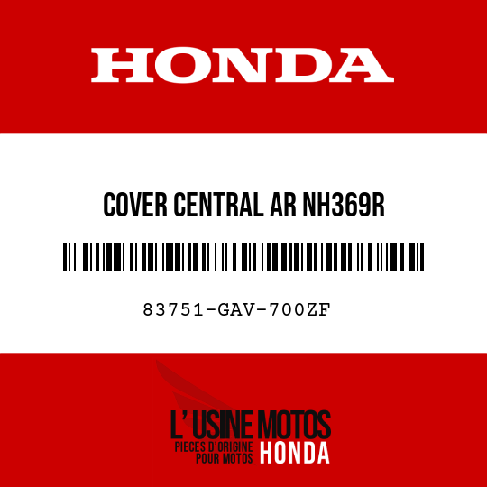 image de 83751-GAV-700ZF COVER CENTRAL AR NH369R