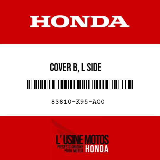 image de 83810-K95-AG0 COVER B, L SIDE