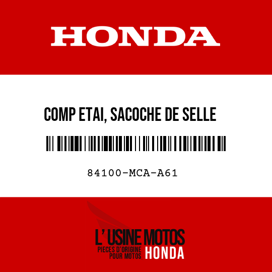 image de 84100-MCA-A61 COMP ETAI, SACOCHE DE SELLE