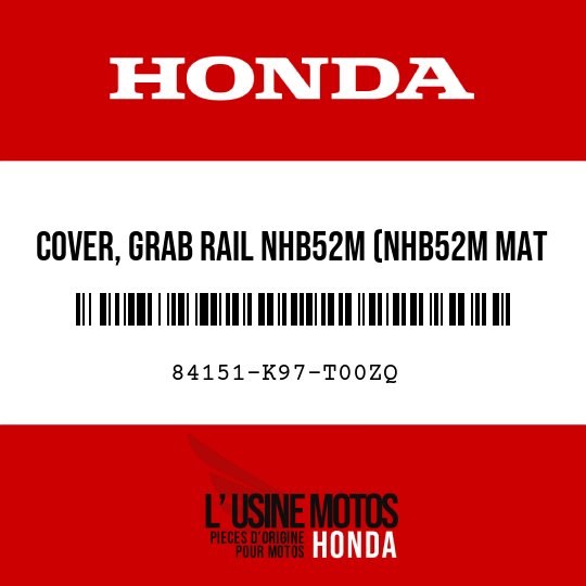 image de 84151-K97-T00ZQ COVER, GRAB RAIL NHB52M (NHB52M MAT CARBONIUM GRAY METALLIC)