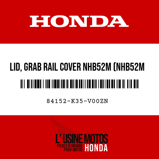 image de 84152-K35-V00ZN LID, GRAB RAIL COVER NHB52M (NHB52M MAT CARBONIUM GRAY METALLIC)