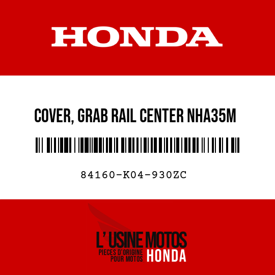 image de 84160-K04-930ZC COVER, GRAB RAIL CENTER NHA35M (NHA35M ASTEROID BLACK METALLIC)