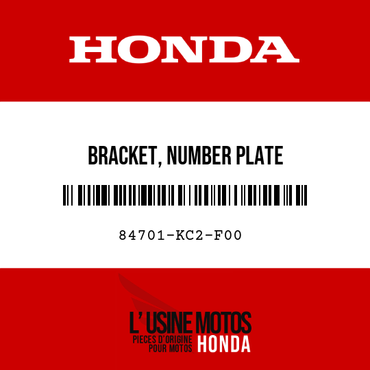 image de 84701-KC2-F00 BRACKET, NUMBER PLATE