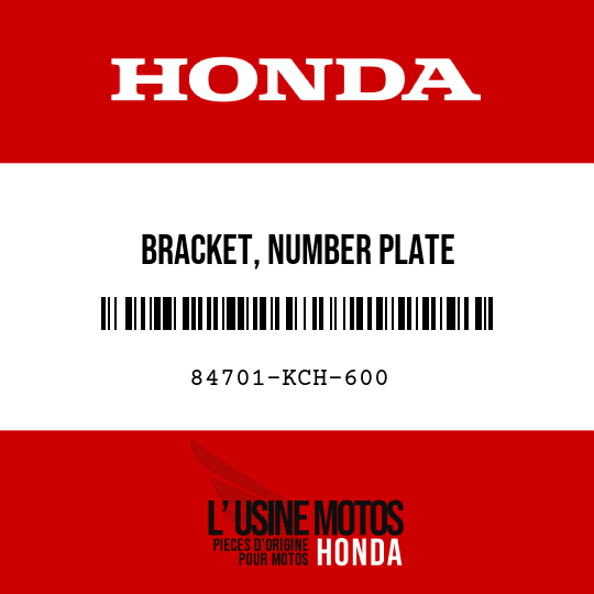 image de 84701-KCH-600 BRACKET, NUMBER PLATE