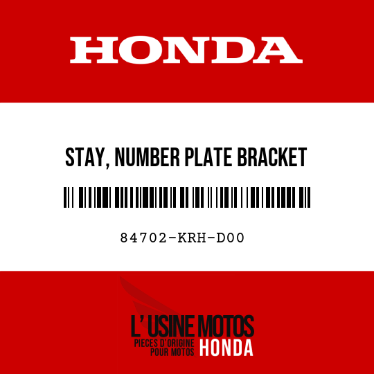 image de 84702-KRH-D00 STAY, NUMBER PLATE BRACKET