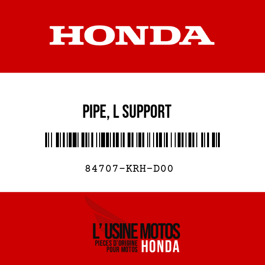 image de 84707-KRH-D00 PIPE, L SUPPORT
