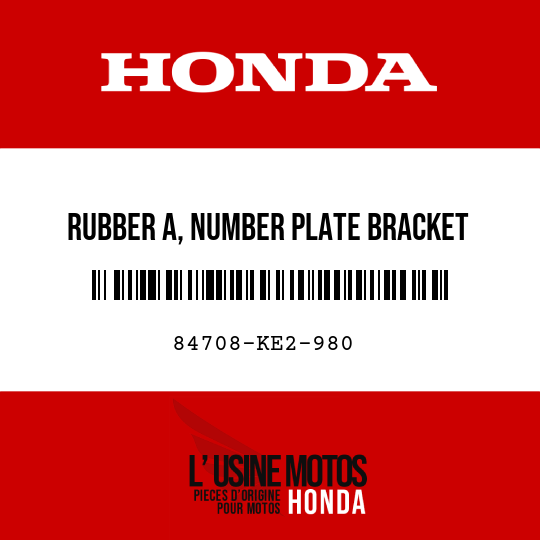 image de 84708-KE2-980 RUBBER A, NUMBER PLATE BRACKET