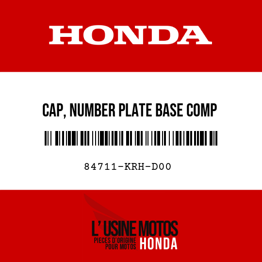 image de 84711-KRH-D00 CAP, NUMBER PLATE BASE COMP