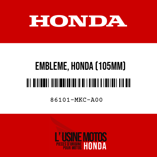 image de 86101-MKC-A00 EMBLEME, HONDA (105MM)