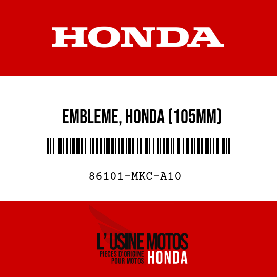image de 86101-MKC-A10 EMBLEME, HONDA (105MM)