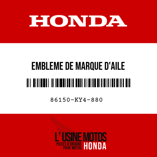 image de 86150-KY4-880 EMBLEME DE MARQUE D'AILE