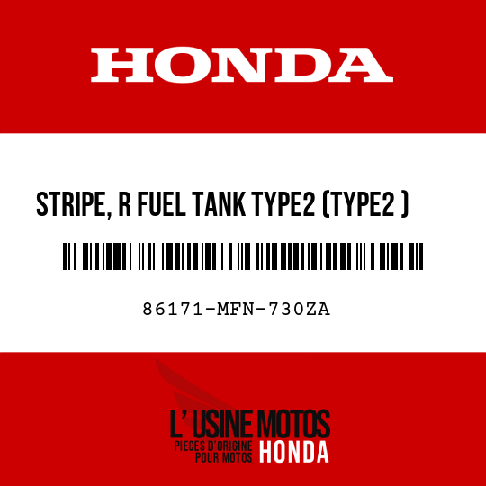 image de 86171-MFN-730ZA STRIPE, R FUEL TANK TYPE2 (TYPE2 )