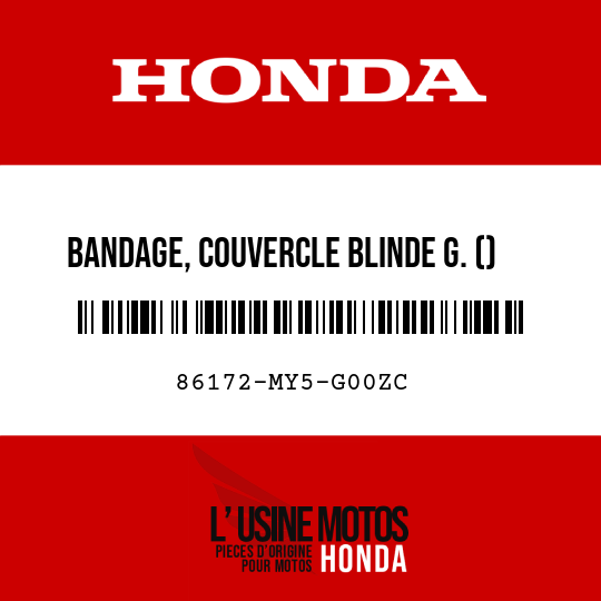 image de 86172-MY5-G00ZC BANDAGE, COUVERCLE BLINDE G. () TYPE3