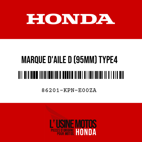 image de 86201-KPN-E00ZA MARQUE D'AILE D (95MM) TYPE4