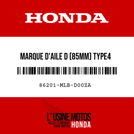 image de 86201-MLB-D00ZA MARQUE D'AILE D (85MM) TYPE4